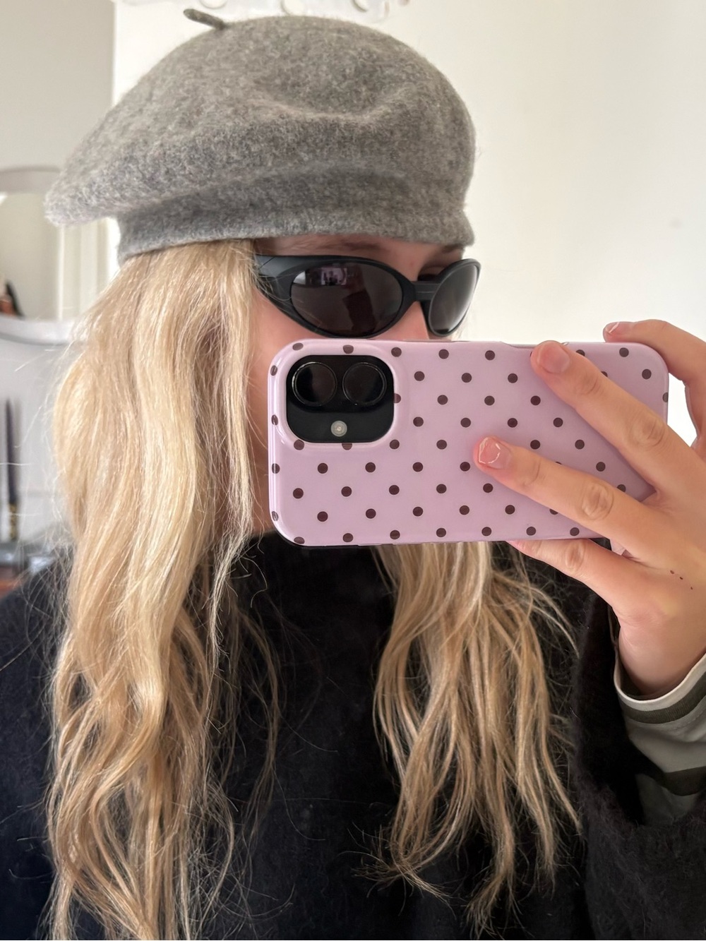 Classic 100% Wool Beret in Heather Gray